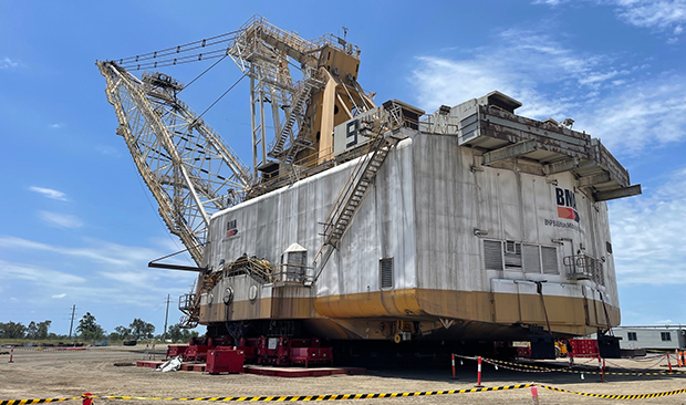 Marion 8050 laahakaivukoneen siirto