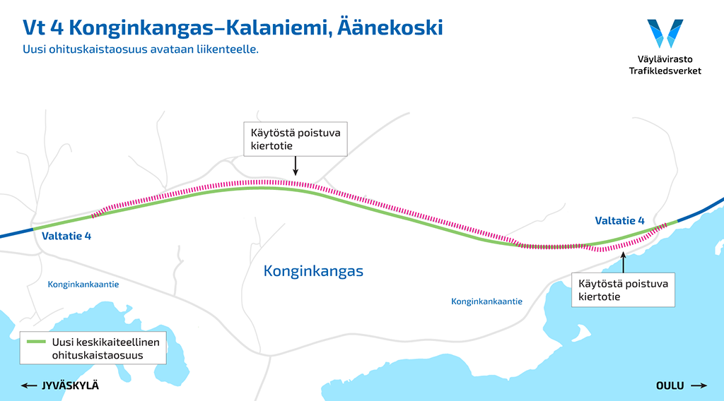 Kartta Konginkankaan kohta